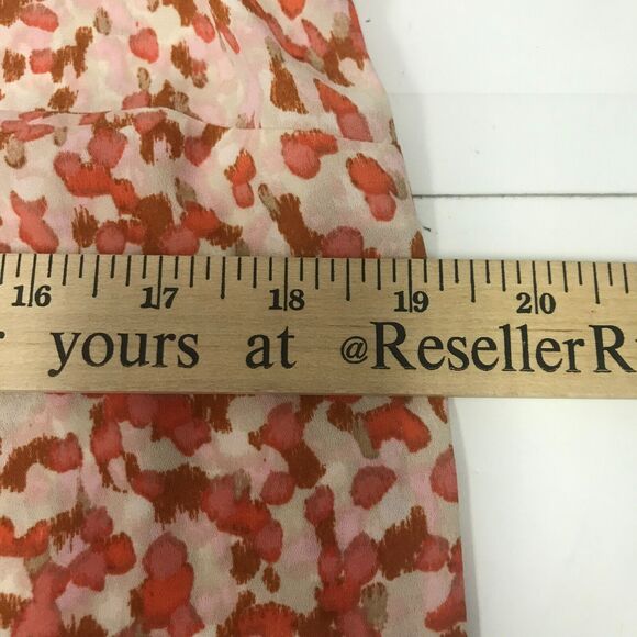 Talbots Top Womens P Peach Orange Pintuck Notch V Neck Long Sleeve Blouse - Picture 9 of 10